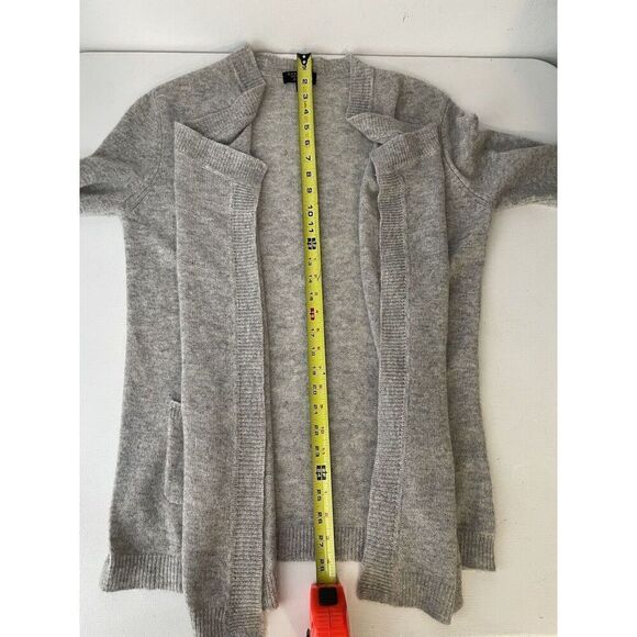 Charter Club Luxury Size M 100% Cashmere Gray Open Cardigan Sweater #6 - Picture 8 of 11